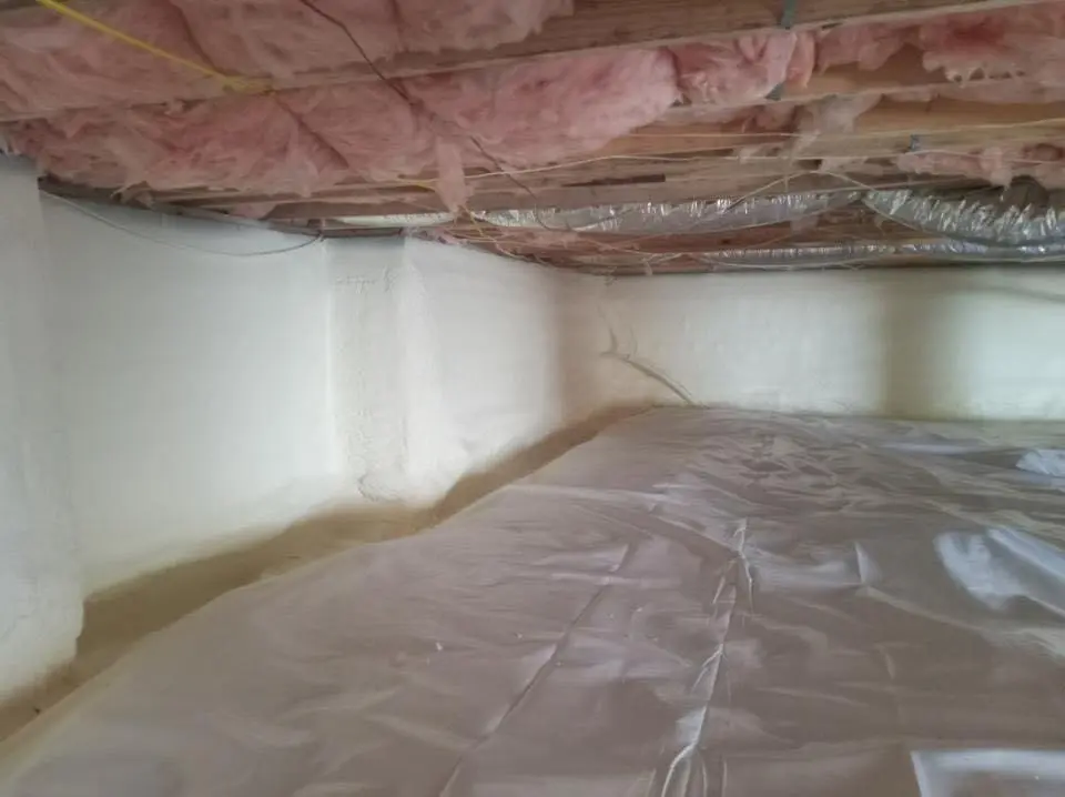 Crawl space encapsulation with closed-cell spray foam for Spray Foam Roofing in Howell